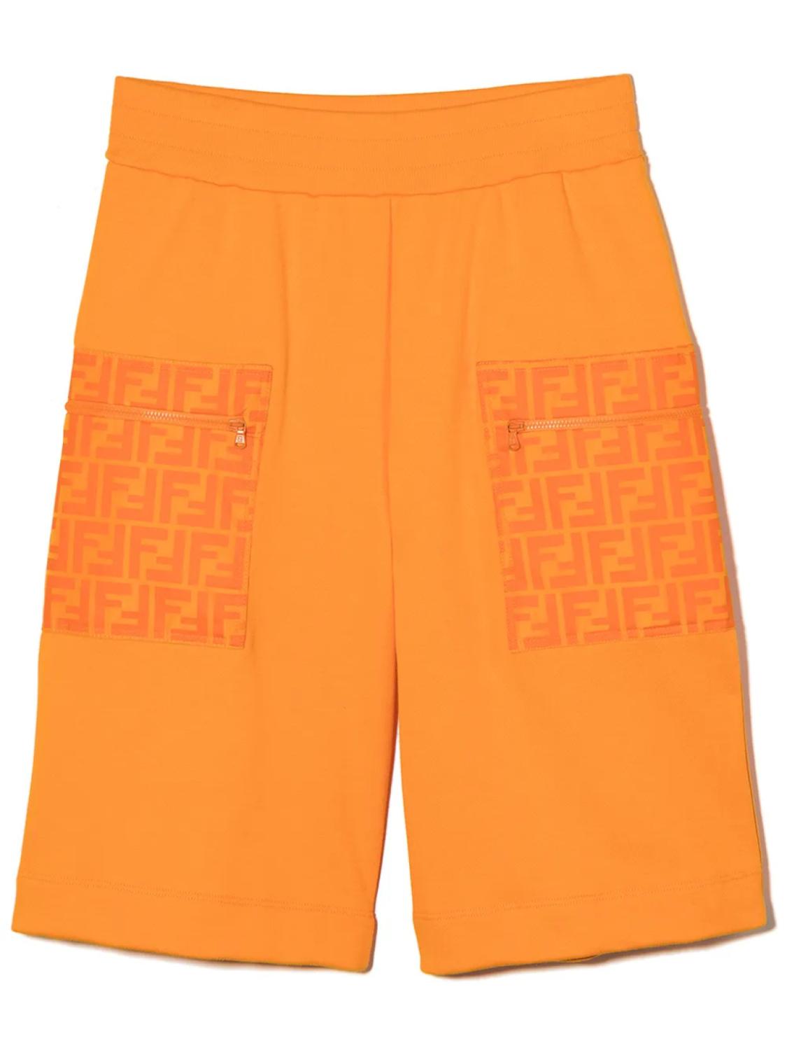 Шорты бермуды с логотипом FF Fendi Kids, оранжевый
Шорты бермуды с логотипом FF Fendi Kids, оранжевый