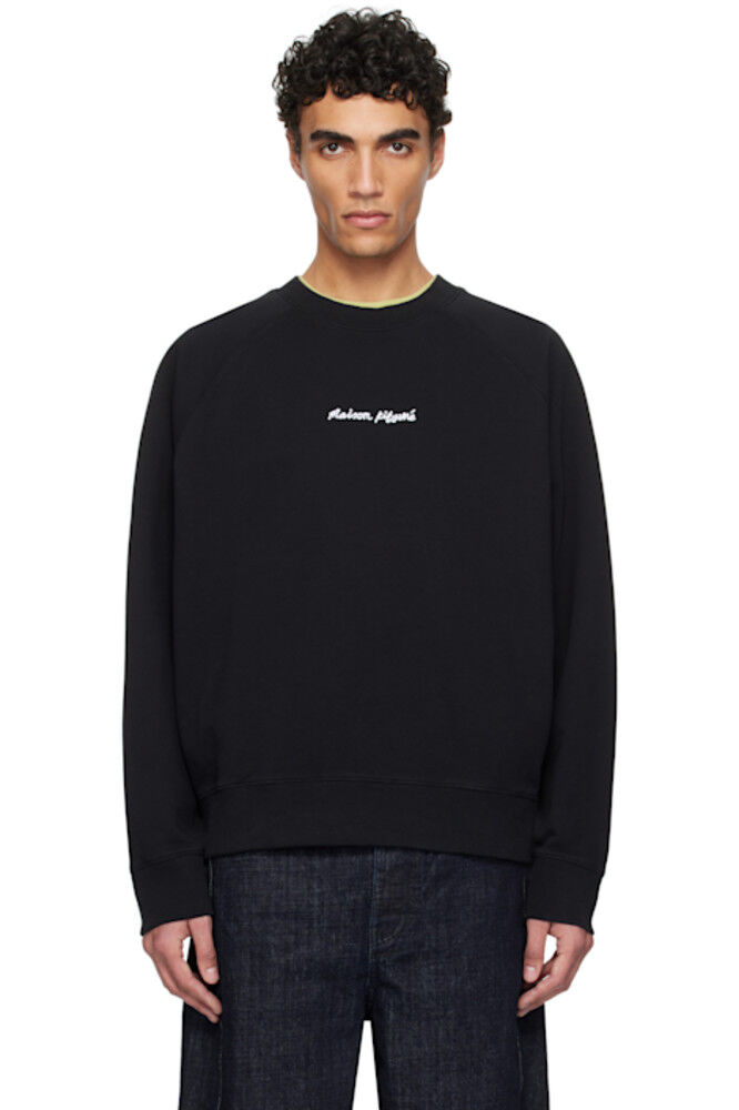 Черная толстовка с вышивкой «Maison Kitsuné» свободного кроя с рукавами реглан
Черная толстовка с вышивкой «Maison Kitsuné» свободного кроя с рукавами реглан