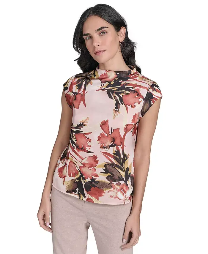 Женский топ с коротким рукавом и принтом Calvin Klein, розовый
Женский топ с коротким рукавом и принтом Calvin Klein, розовый