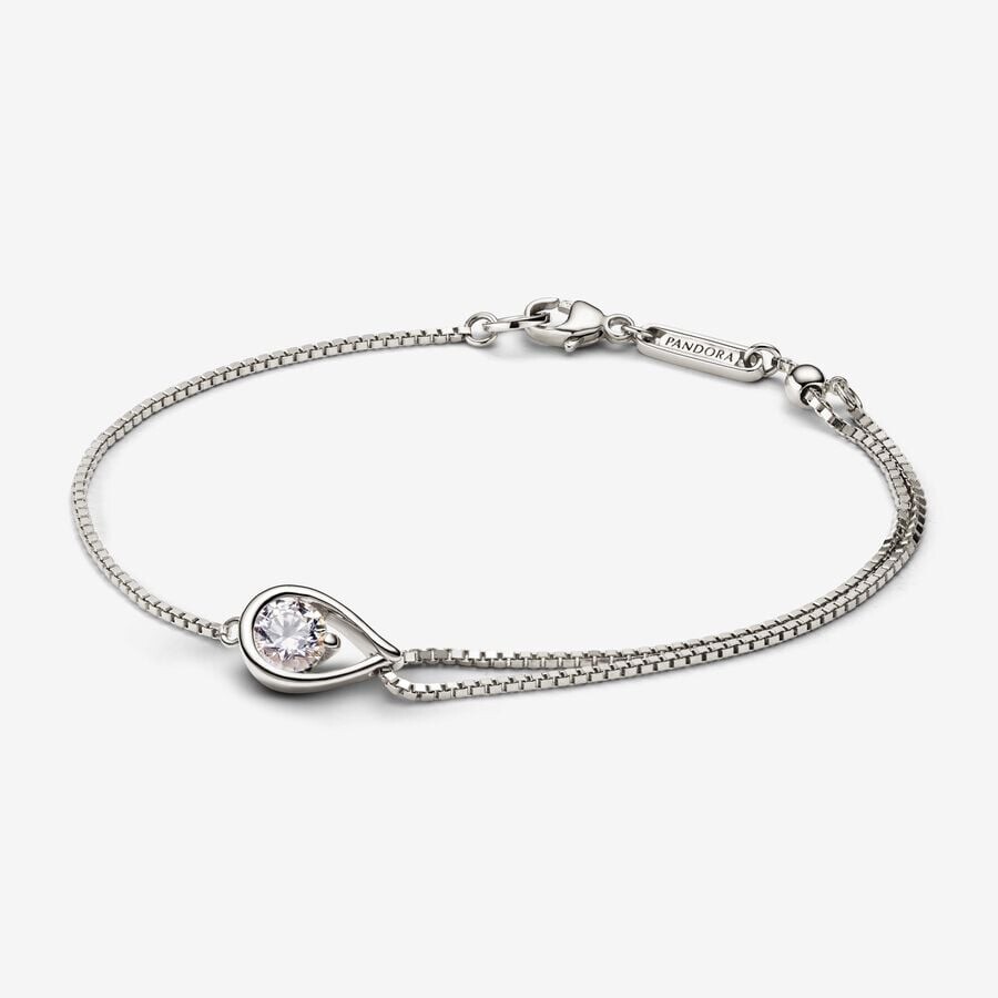 Браслет Pandora Infinite Double, белое золото/бриллиант
Браслет Pandora Infinite Double, белое золото/бриллиант