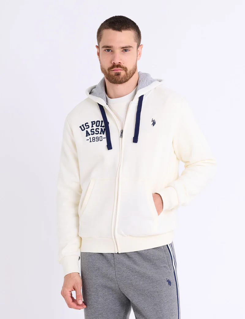 Худи U.S. Polo Assn Wordmark Applique Full Zip Fleece, ванильный
Худи U.S. Polo Assn Wordmark Applique Full Zip Fleece, ванильный