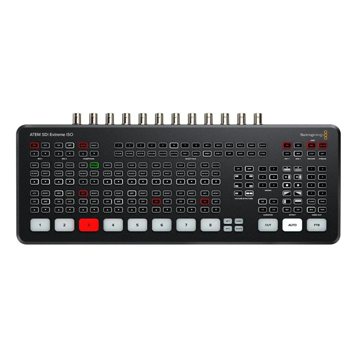 Видеомикшер Blackmagic Design ATEM SDI Extreme ISO, черный
Видеомикшер Blackmagic Design ATEM SDI Extreme ISO, черный