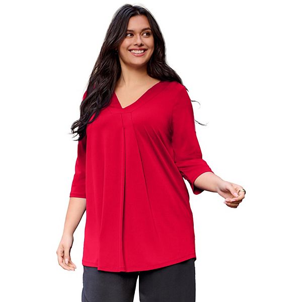 Женская туника с V-образным вырезом и складками спереди plus size Avenue, Vibrant Red
Женская туника с V-образным вырезом и складками спереди plus size Avenue, Vibrant Red