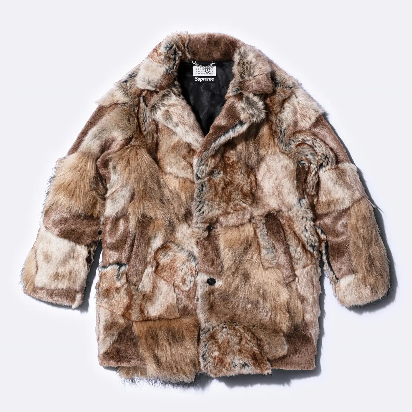 Шуба из искусственного меха Supreme x MM6 Maison Margiela Patchwork, коричневый
Шуба из искусственного меха Supreme x MM6 Maison Margiela Patchwork, коричневый