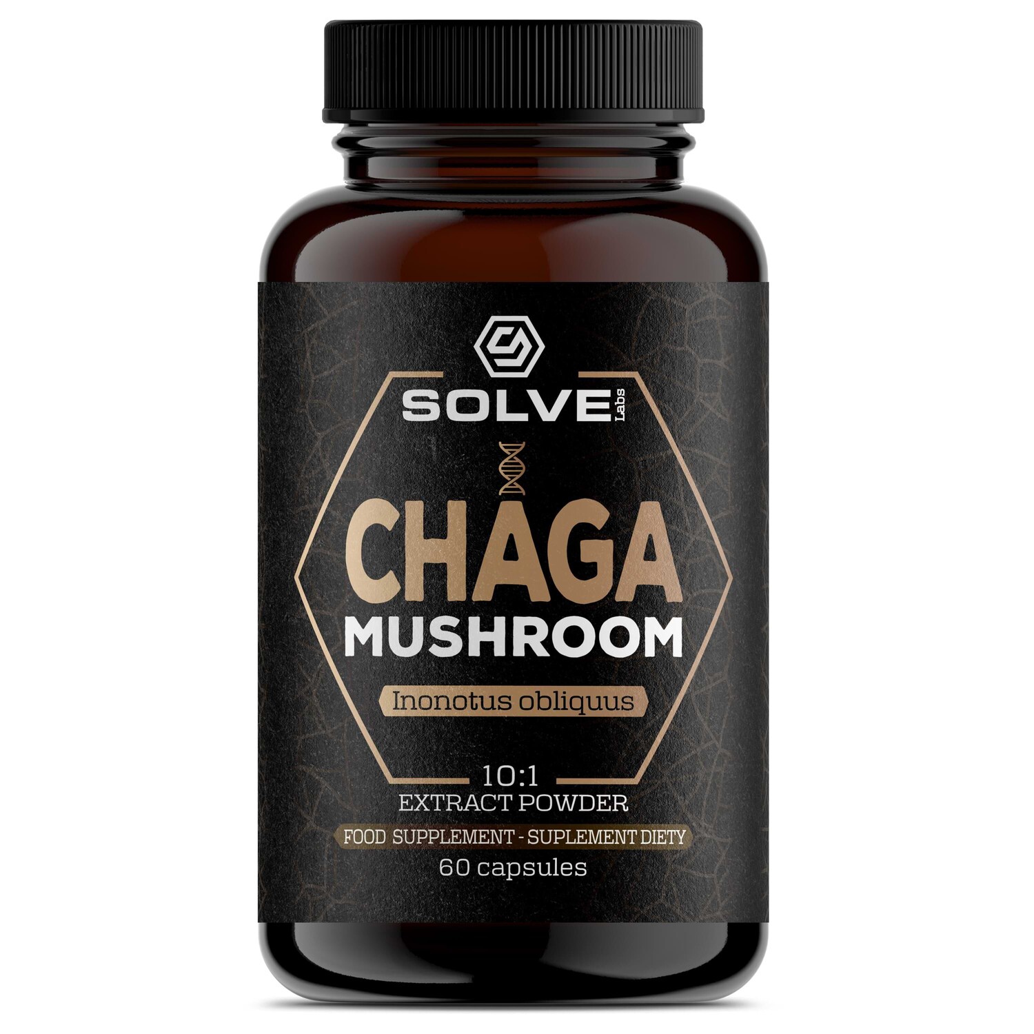 Solve Labs Chaga Добавка с экстрактами грибов 10:1, 60 капсул/1 упаковка
Solve Labs Chaga Добавка с экстрактами грибов 10:1, 60 капсул/1 упаковка