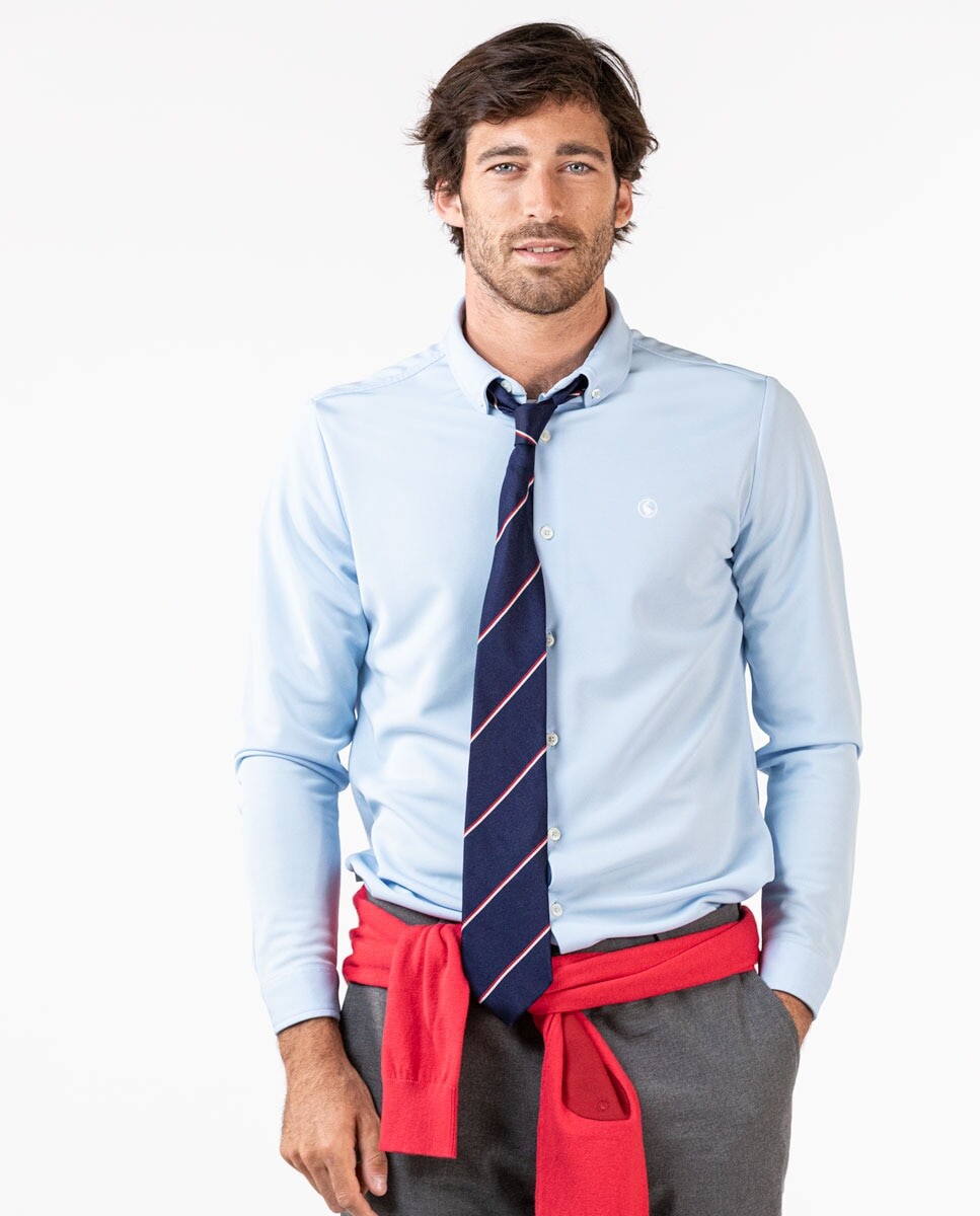 Голубая мужская рубашка приталенного кроя Sepiia El Ganso, светло-синий
Голубая мужская рубашка приталенного кроя Sepiia El Ganso, светло-синий