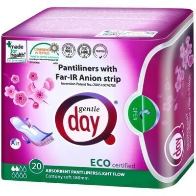 Экологические гигиенические прокладки с анионовой полоской, 20 шт. Gentle Day
Экологические гигиенические прокладки с анионовой полоской, 20 шт. Gentle Day