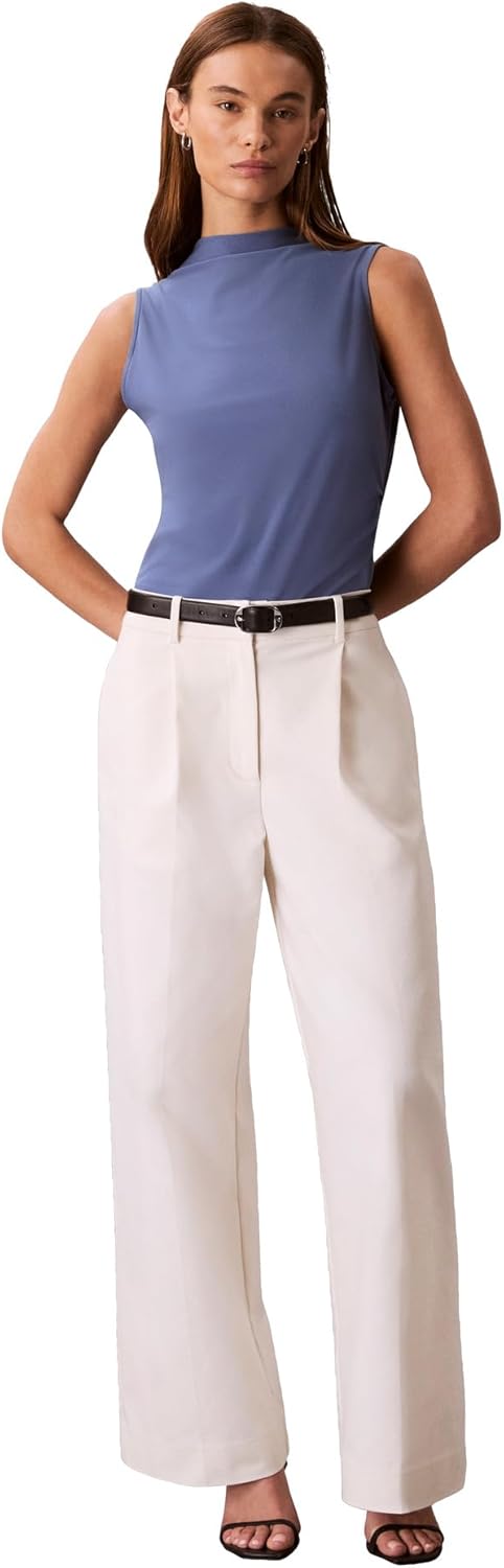 Женский креповый топ с воротником-стойкой Calvin Klein, Bijou Blue
Женский креповый топ с воротником-стойкой Calvin Klein, Bijou Blue