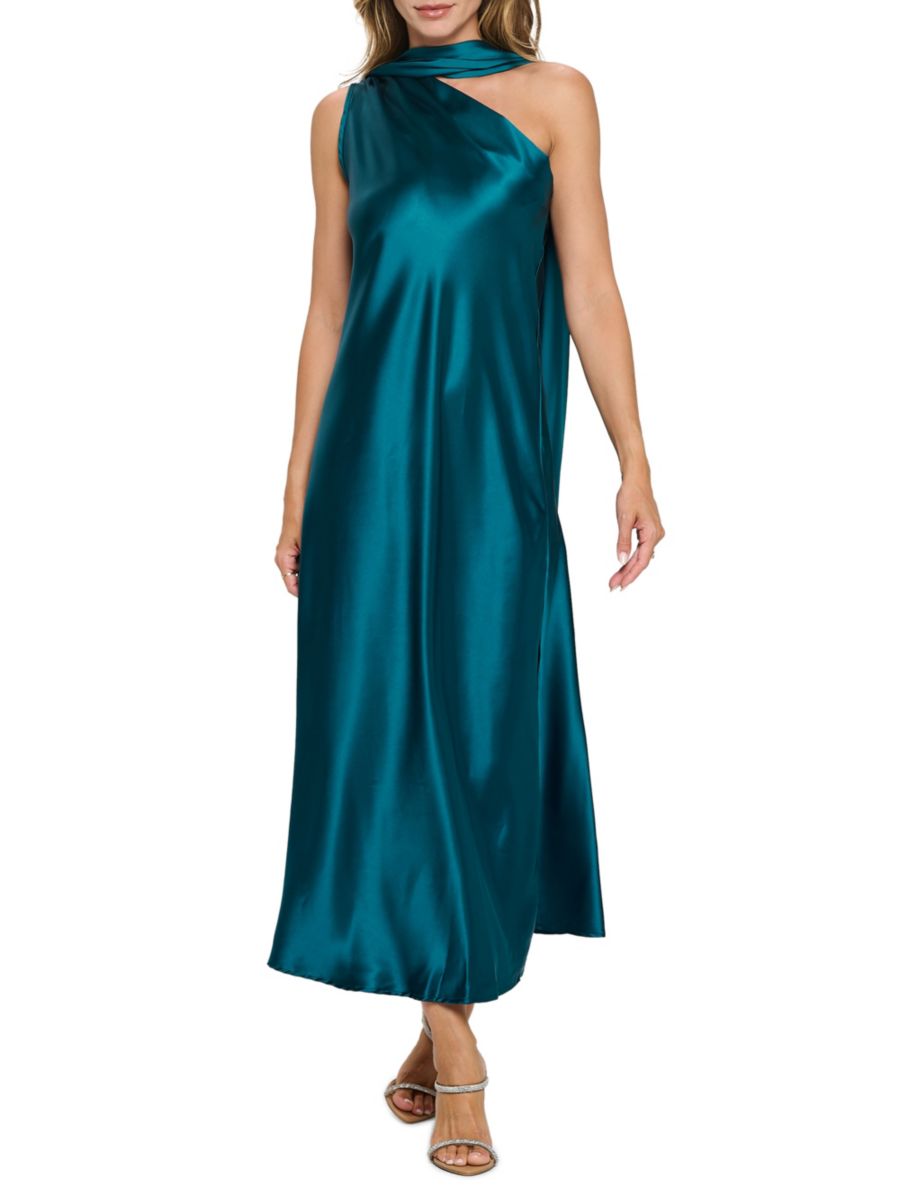 Атласное платье миди с шарфом на одно плечо Renee C., цвет Hunter Green
Атласное платье миди с шарфом на одно плечо Renee C., цвет Hunter Green