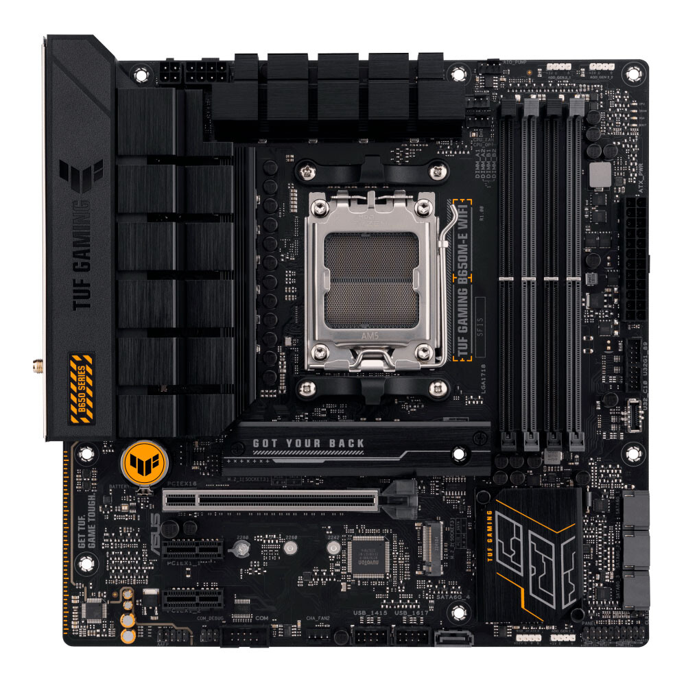 Материнская плата Asus TUF GAMING B650M-E WIFI, AM5, DDR5, Wi-Fi
Материнская плата Asus TUF GAMING B650M-E WIFI, AM5, DDR5, Wi-Fi