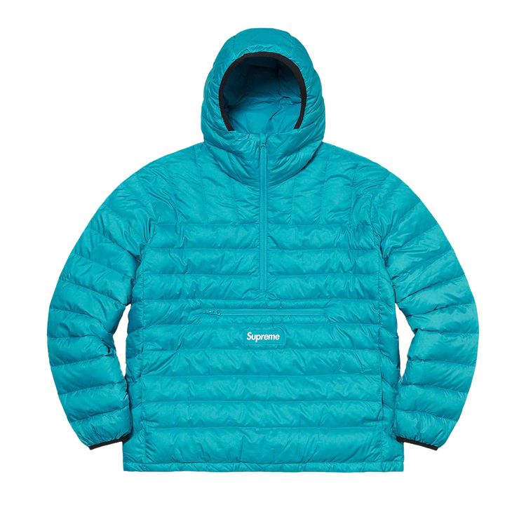 Пуловер Supreme Micro Down Half Zip Hooded Pullover Teal, бирюзовый 
Пуловер Supreme Micro Down Half Zip Hooded Pullover Teal, бирюзовый