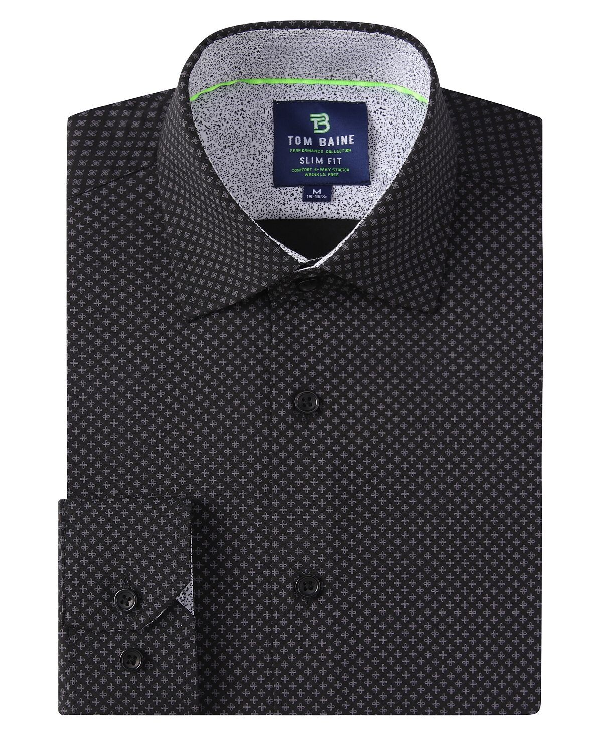 Мужская классическая рубашка slim fit с длинным рукавом и геометрическим рисунком Tom Baine, черный
Мужская классическая рубашка slim fit с длинным рукавом и геометрическим рисунком Tom Baine, черный