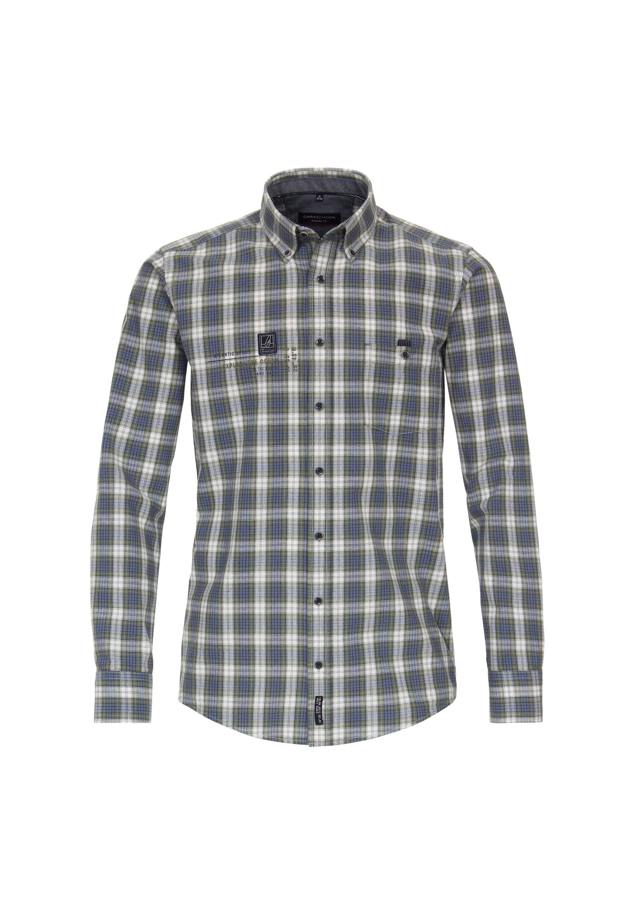 Мужская повседневная рубашка в клетку повседневного кроя с воротником на пуговицах клетчатая повседневная рубашка CASAMODA, темно-синий
Мужская повседневная рубашка в клетку повседневного кроя с воротником на пуговицах клетчатая повседневная рубашка CASAMODA, темно-синий