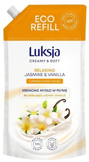 Расслабляющее сливочное жидкое мыло Жасмин и ваниль 900мл - сток Luksja Creamy & Soft
Расслабляющее сливочное жидкое мыло Жасмин и ваниль 900мл - сток Luksja Creamy & Soft