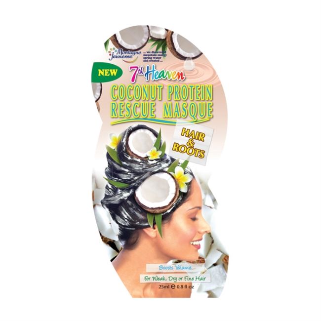 Маска для волос с кокосовым протеином 7th Heaven, 25 мл
Маска для волос с кокосовым протеином 7th Heaven, 25 мл