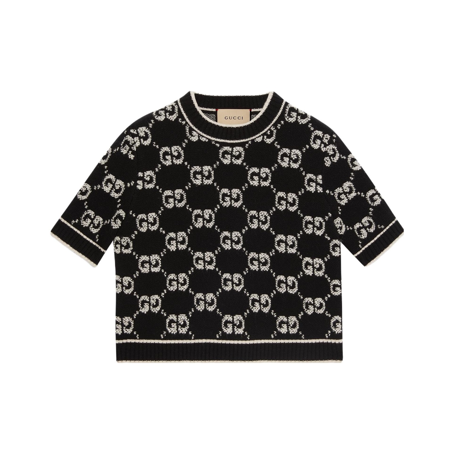 GG шерстяной жаккардовый топ с эффектом букле GUCCI, черный
GG шерстяной жаккардовый топ с эффектом букле GUCCI, черный