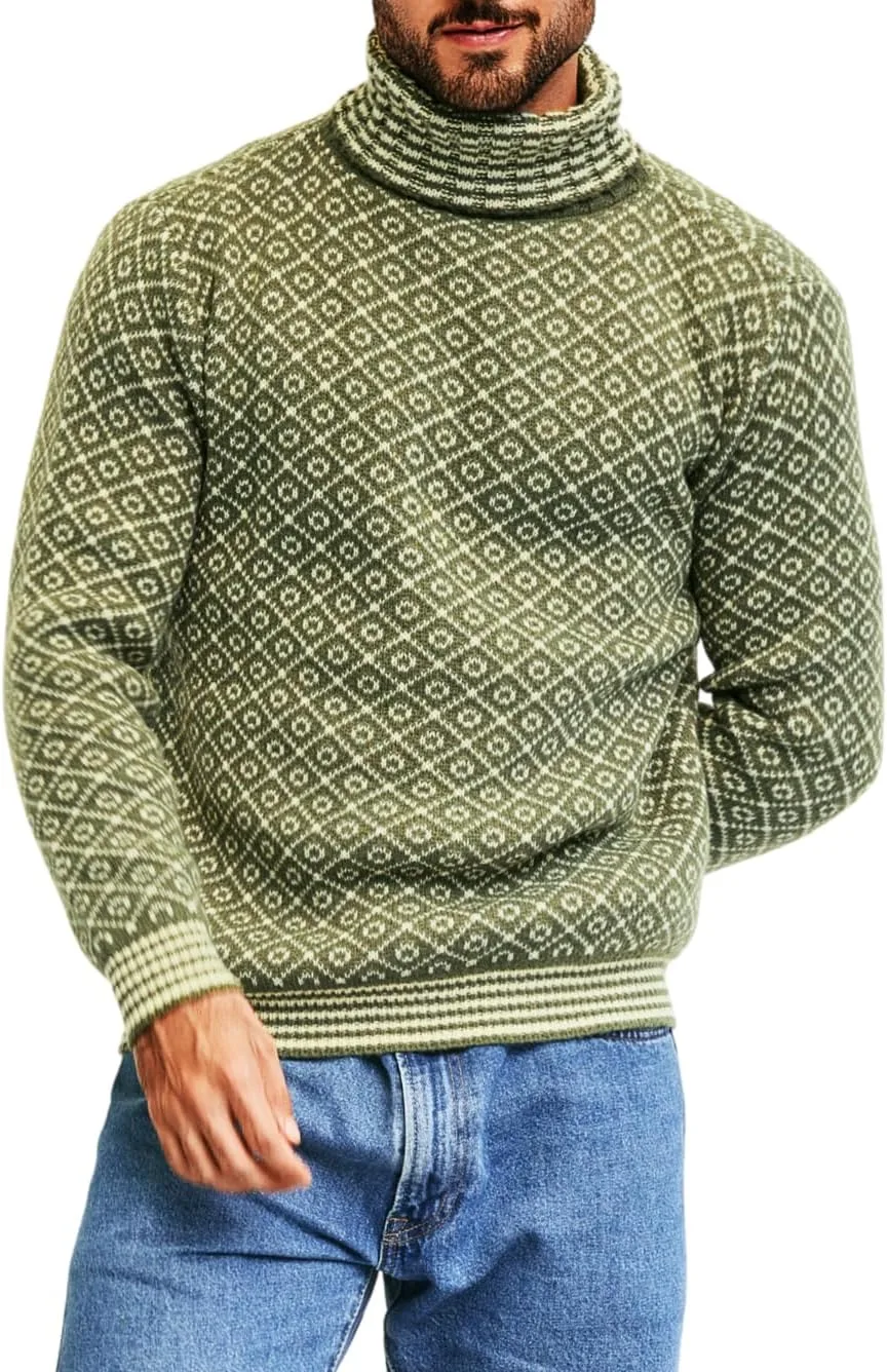 Свитер-водолазка мужской, вязаный с геометрическим принтом ShawGobow
Свитер-водолазка мужской, вязаный с геометрическим принтом ShawGobow