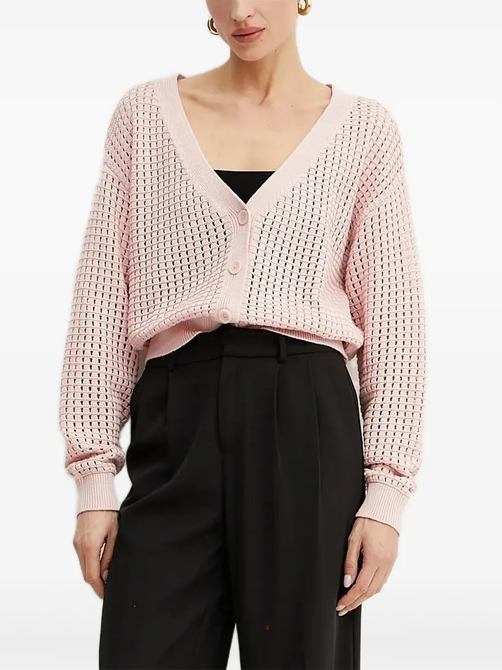 Кардиган рыхлой вязки с V-образным вырезом GUESS USA, розовый
Кардиган рыхлой вязки с V-образным вырезом GUESS USA, розовый