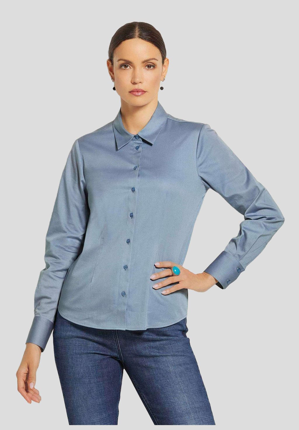 Блузка на пуговицах MANSCHETTENÄRMELN MADELEINE, синий
Блузка на пуговицах MANSCHETTENÄRMELN MADELEINE, синий