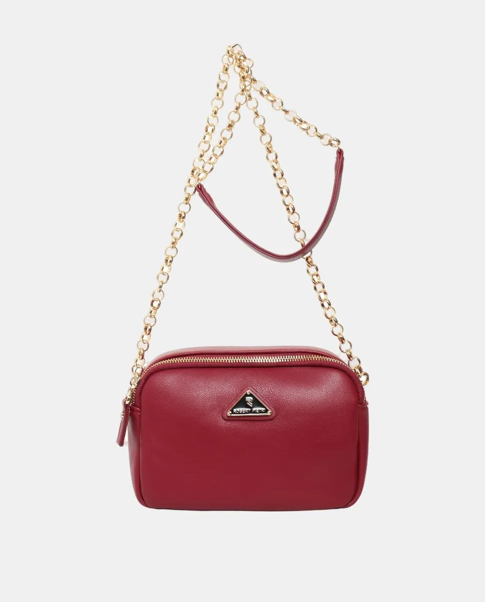 Сумка через плечо из искусственной кожи на молнии и ручке-цепочке Robert Pietri, бордовый
Сумка через плечо из искусственной кожи на молнии и ручке-цепочке Robert Pietri, бордовый