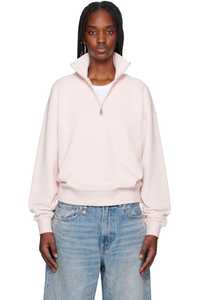 Розовый свитшот с нашивкой в виде лисы на половину молнии Maison Kitsuné
Розовый свитшот с нашивкой в виде лисы на половину молнии Maison Kitsuné