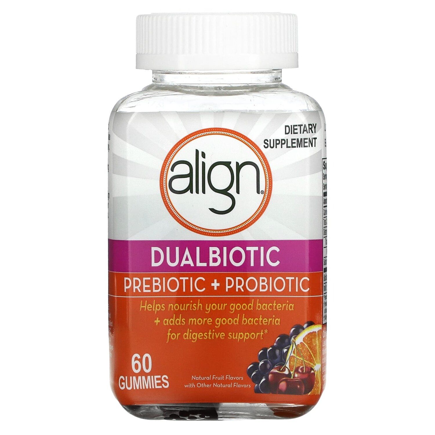 Пребиотик и Пробиотик Align Probiotics, натуральные фрукты, 60 жевательных таблеток
Пребиотик и Пробиотик Align Probiotics, натуральные фрукты, 60 жевательных таблеток
