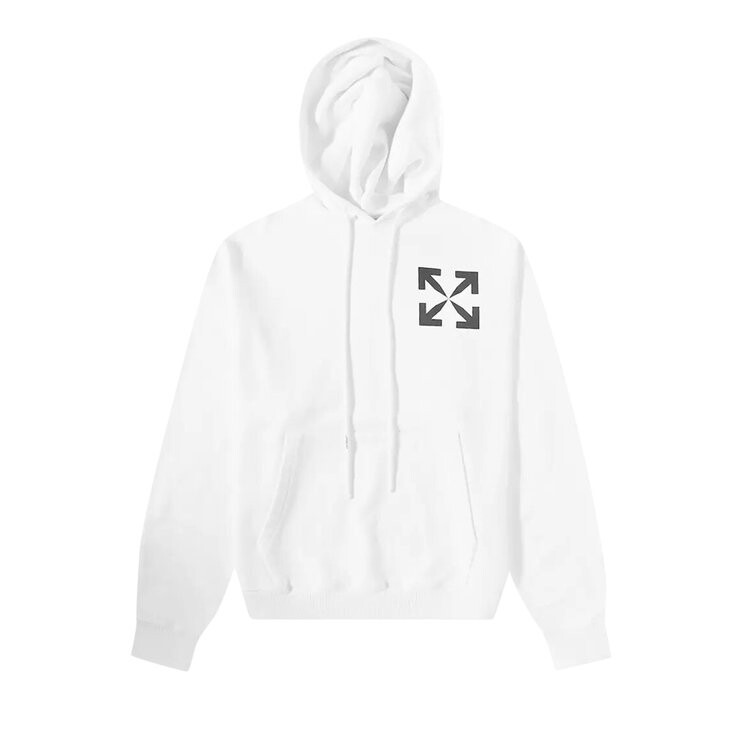 Худи Off-White Single Arrow Over Hoodie 'White/Black', белый 
Худи Off-White Single Arrow Over Hoodie 'White/Black', белый