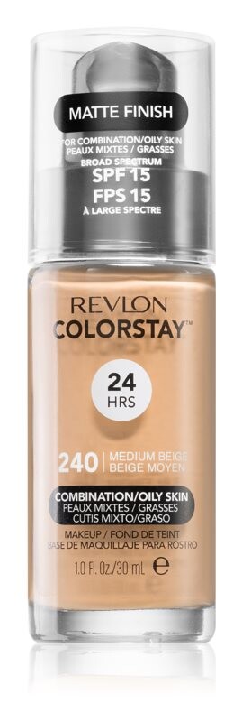 Стойкая основа для жирной и комбинированной кожи Revlon Cosmetics ColorStay™, оттенок 240 Medium Beige 30 мл
Стойкая основа для жирной и комбинированной кожи Revlon Cosmetics ColorStay™, оттенок 240 Medium Beige 30 мл