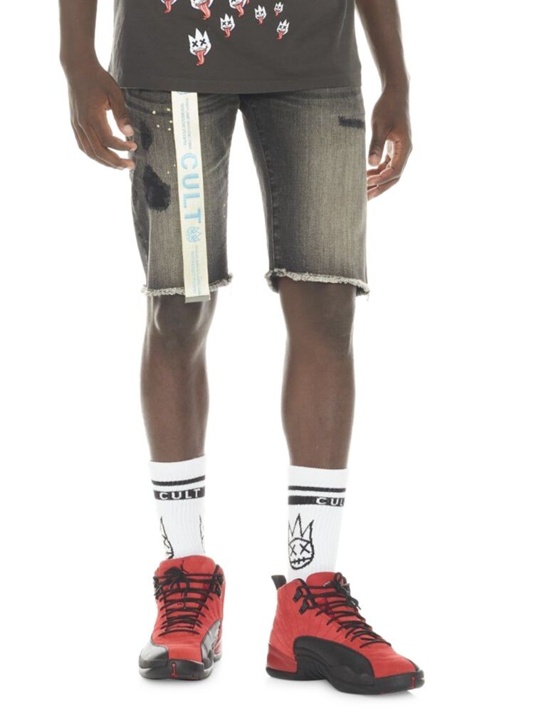 Джинсовые шорты узкого кроя с потертостями и поясом Cult Of Individuality, серый
Джинсовые шорты узкого кроя с потертостями и поясом Cult Of Individuality, серый