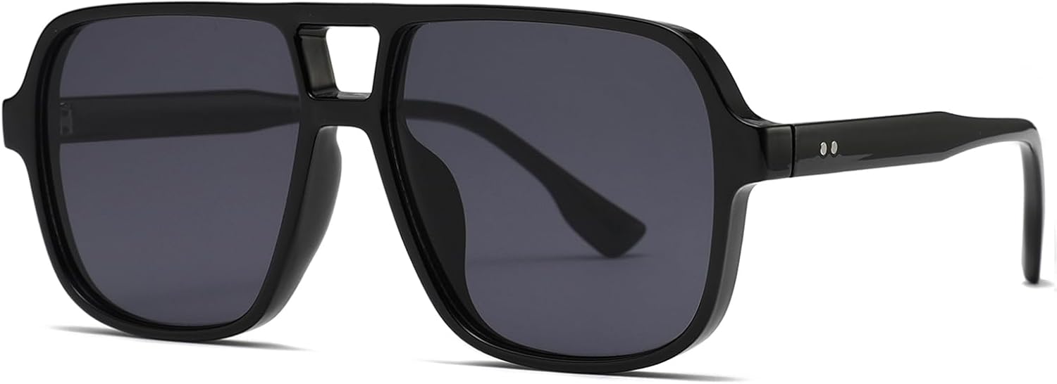 Солнцезащитные очки Long Keeper Retro Square для женщин и мужчин, модные квадратные солнцезащитные очки в авиационном стиле 70-х годов, винтажные пилотские очки с защитой от УФ-излучения UV400, Black Frame - Dark Grey Lens
Солнцезащитные очки Long Keeper Retro Square для женщин и мужчин, модные квадратные солнцезащитные очки в авиационном стиле 70-х годов, винтажные пилотские очки с защитой от УФ-излучения UV400, Black Frame - Dark Grey Lens