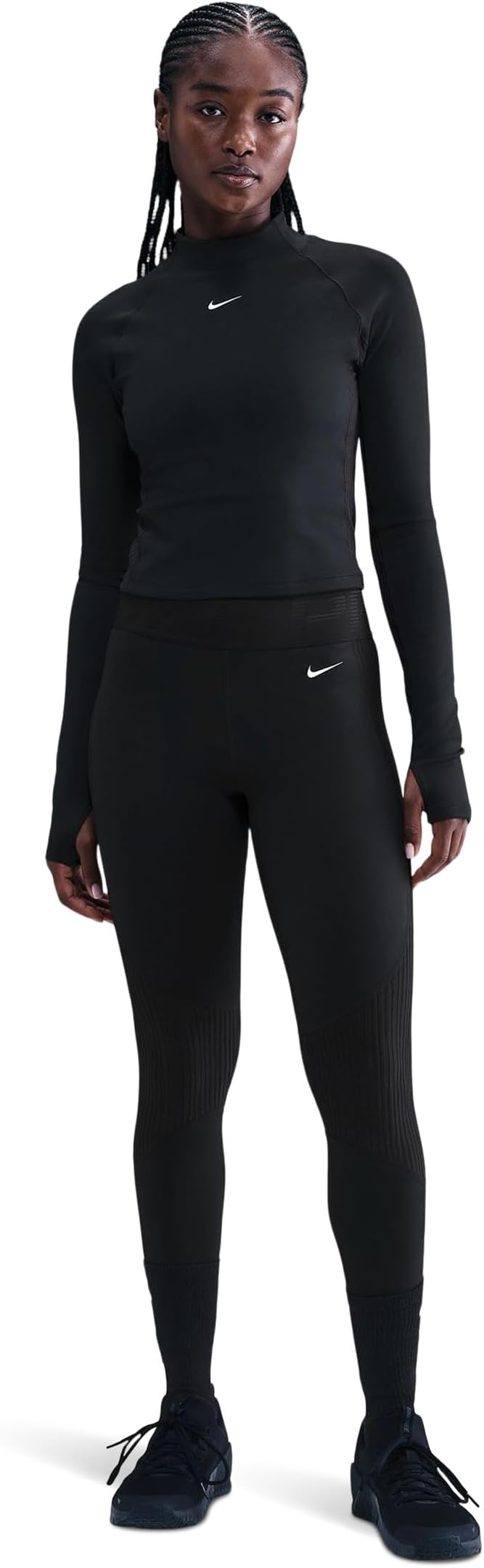 Женский профессиональный утеплённый топ с длинными рукавами и сетчатым рисунком Dri-FIT Nike, Black/White
Женский профессиональный утеплённый топ с длинными рукавами и сетчатым рисунком Dri-FIT Nike, Black/White