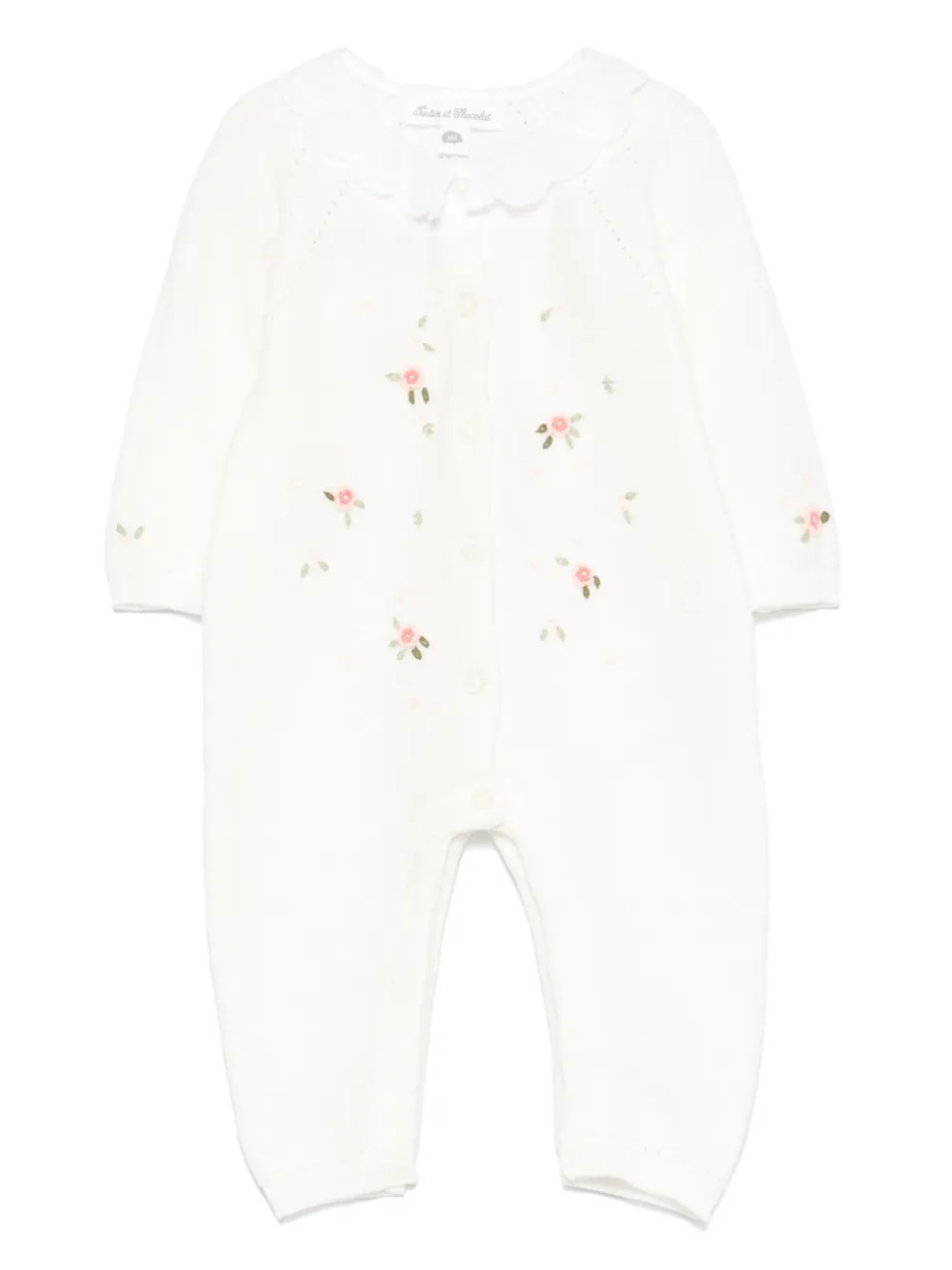 Tartine Et Chocolat ромпер с цветочной вышивкой, белый
Tartine Et Chocolat ромпер с цветочной вышивкой, белый