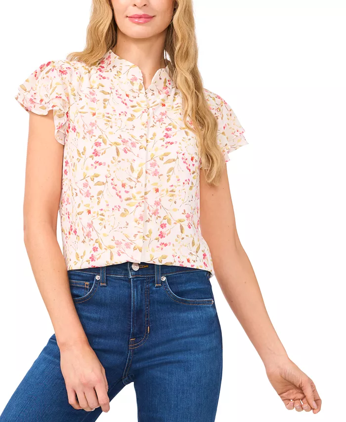 Женская блузка с воротником-стойкой и расклешенными рукавами CeCe, слоновая кость/кремовый
Женская блузка с воротником-стойкой и расклешенными рукавами CeCe, слоновая кость/кремовый