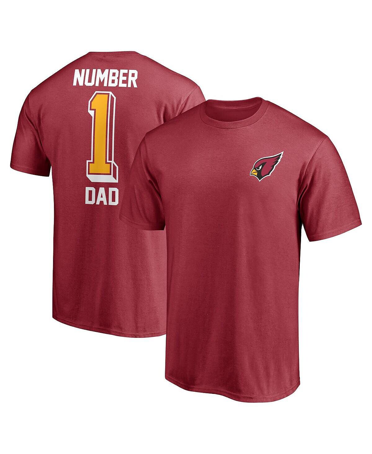 Мужская брендовая футболка cardinal arizona cardinals #1 dad Fanatics 
Мужская брендовая футболка cardinal arizona cardinals #1 dad Fanatics