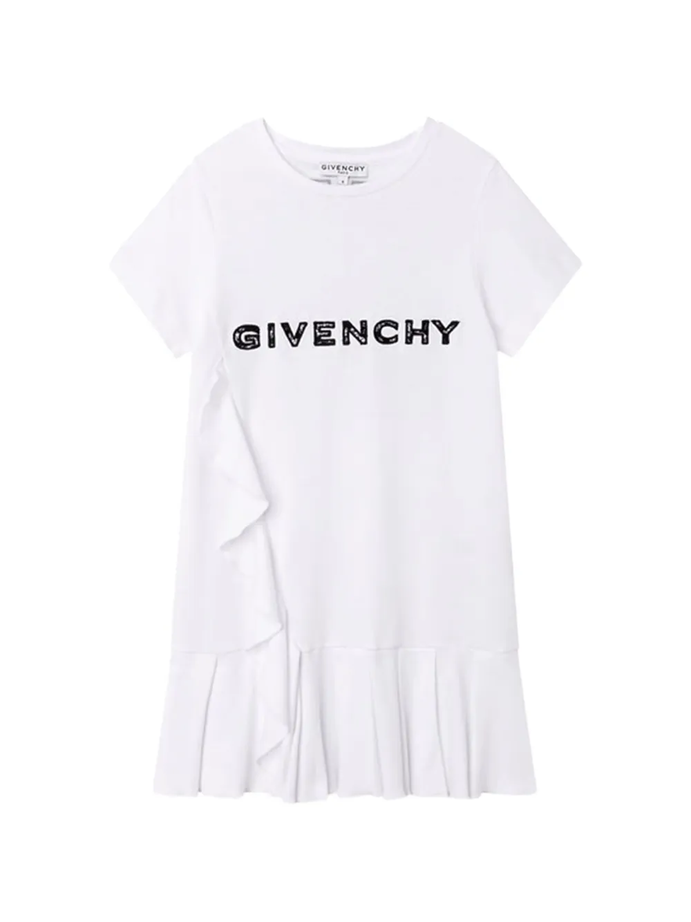 Платье с оборками и логотипом Givenchy Kids, белый
Платье с оборками и логотипом Givenchy Kids, белый