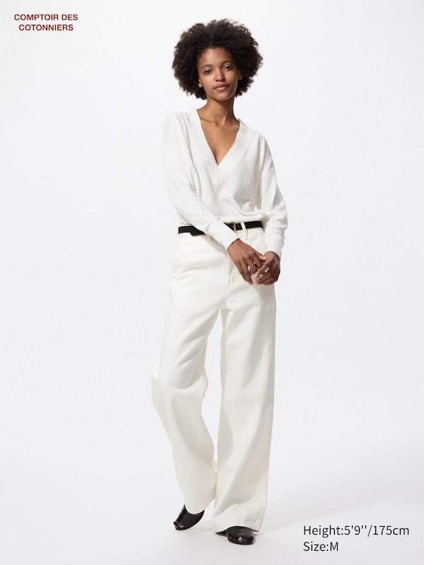 Прямые брюки из хлопка и льна Uniqlo, белый
Прямые брюки из хлопка и льна Uniqlo, белый