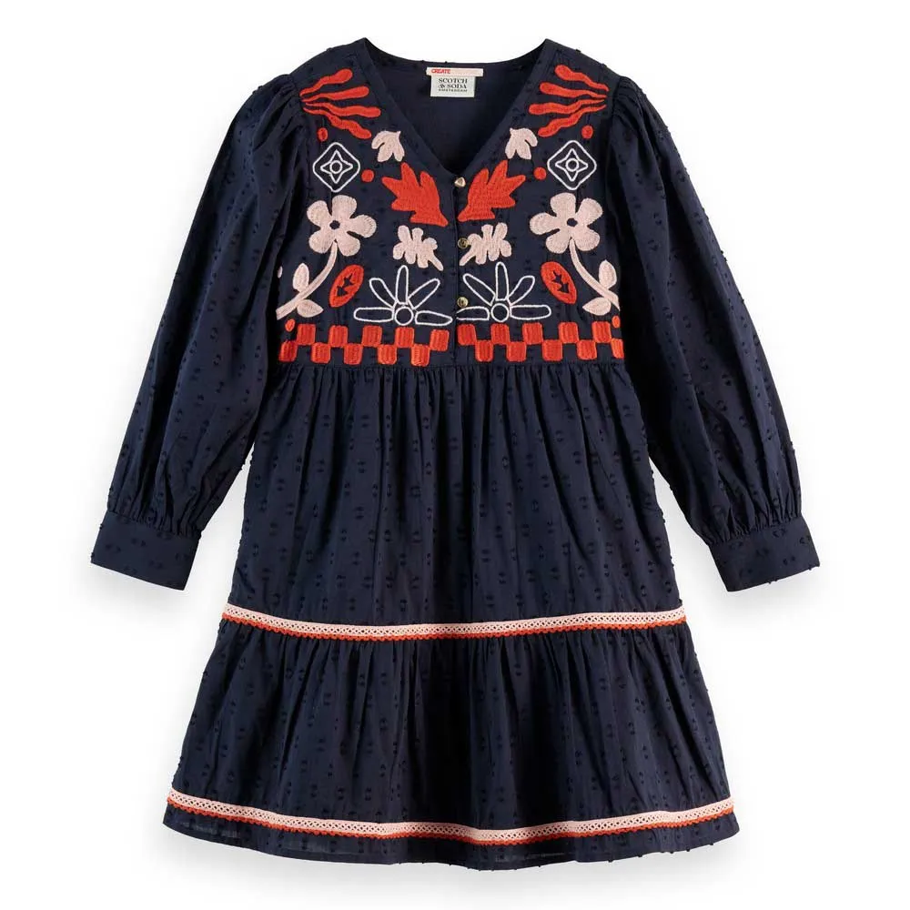 Платье с длинными рукавами и жаккардовой вышивкой Scotch & Soda Clip, синий
Платье с длинными рукавами и жаккардовой вышивкой Scotch & Soda Clip, синий