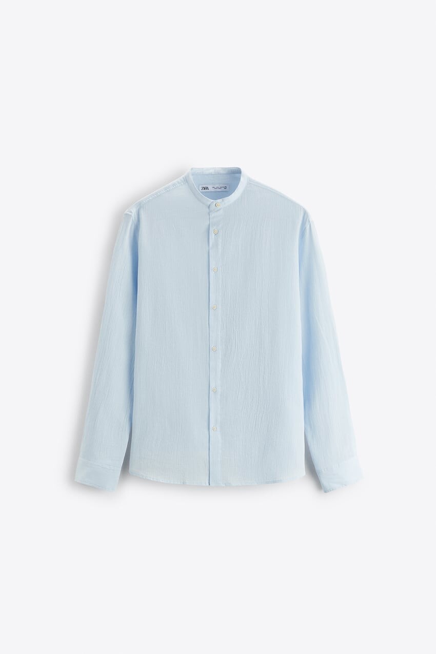 Рубашка Zara creased-effect, светло-голубой
Рубашка Zara creased-effect, светло-голубой