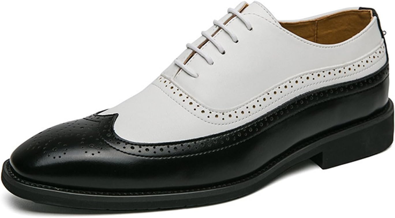 Мужские кожаные броги оксфорды с крыльями, шнуровкой, открытым подъемом, низкие деловые туфли, удобные повседневные спортивные туфли Crepuscute, черный
Мужские кожаные броги оксфорды с крыльями, шнуровкой, открытым подъемом, низкие деловые туфли, удобные повседневные спортивные туфли Crepuscute, черный