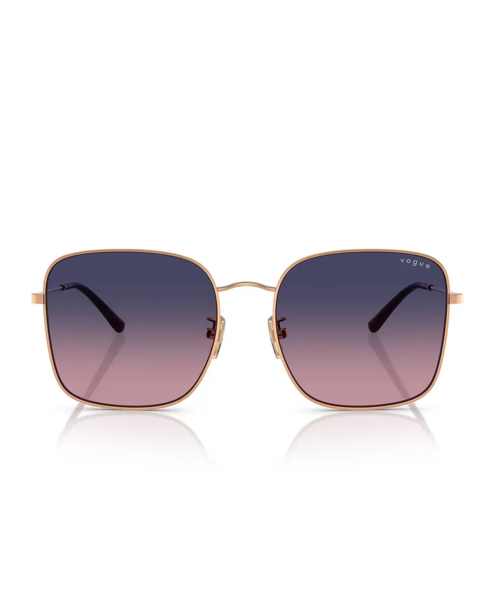 Женские квадратные солнцезащитные очки металлик с градиентными линзами коричневого цвета Vogue, золотой 
Женские квадратные солнцезащитные очки металлик с градиентными линзами коричневого цвета Vogue, золотой