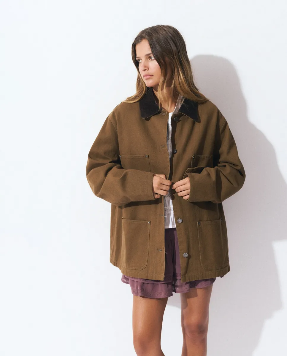 Женская короткая куртка из хлопка Brownie, коричневый
Женская короткая куртка из хлопка Brownie, коричневый