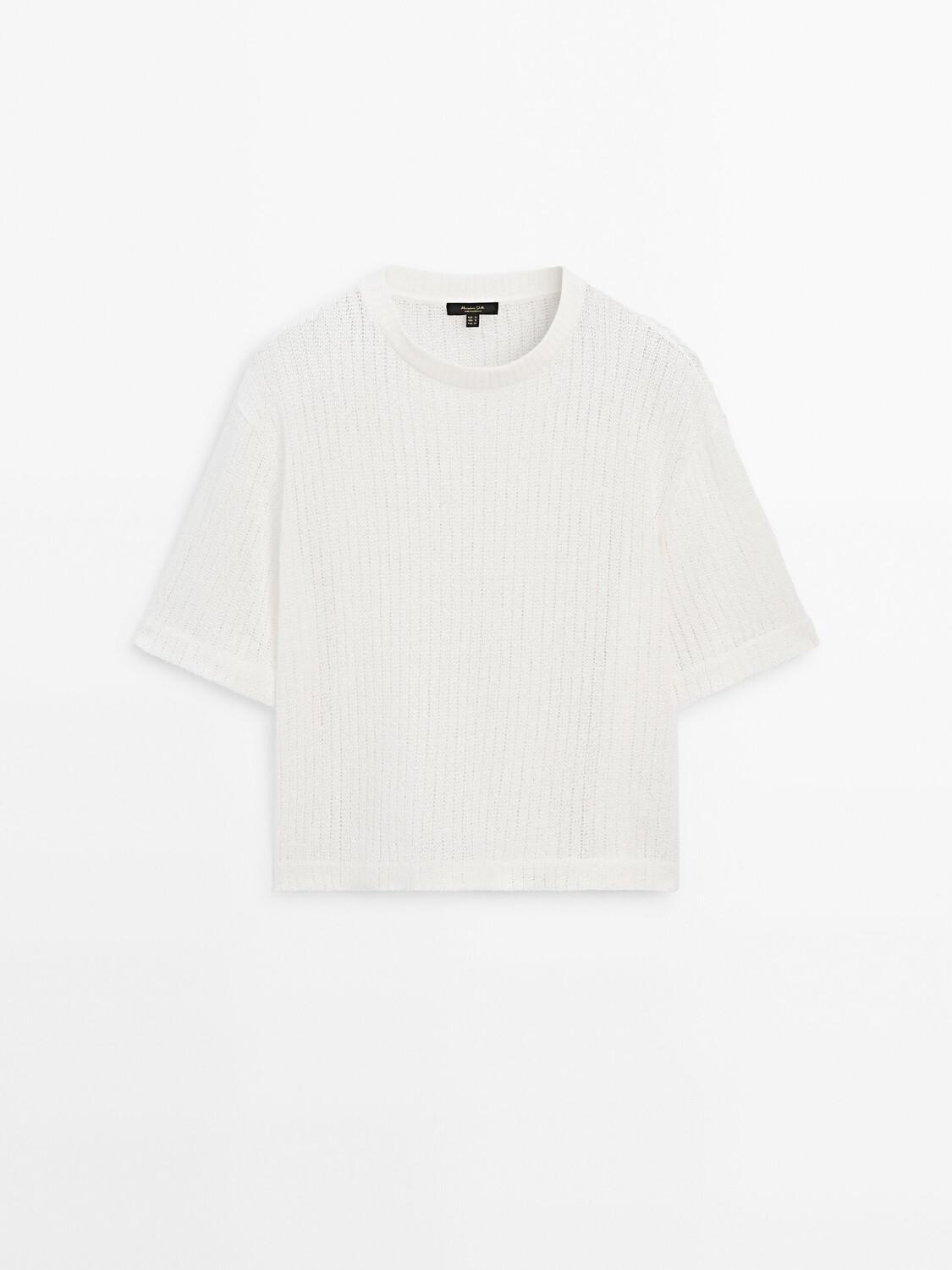 Ребристая текстурированная футболка с короткими рукавами Massimo Dutti, white, Белый, Ребристая текстурированная футболка с короткими рукавами Massimo Dutti, white
Ребристая текстурированная футболка с короткими рукавами Massimo Dutti, white, Белый, Ребристая текстурированная футболка с короткими рукавами Massimo Dutti, white