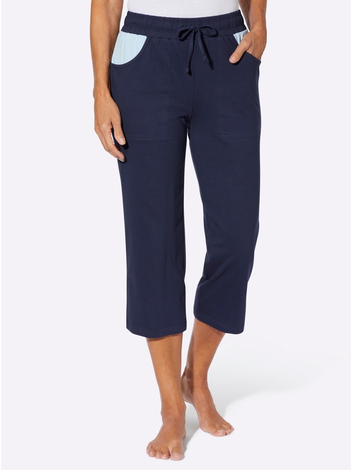 Брюки 7/8 темно-синего цвета Sieh an!
Брюки 7/8 темно-синего цвета Sieh an!