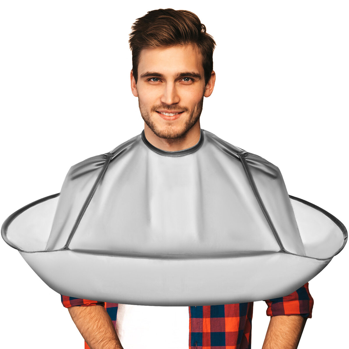 Удобный парикмахерский воротник-накидка для стрижки ISO TRADE 
Удобный парикмахерский воротник-накидка для стрижки ISO TRADE