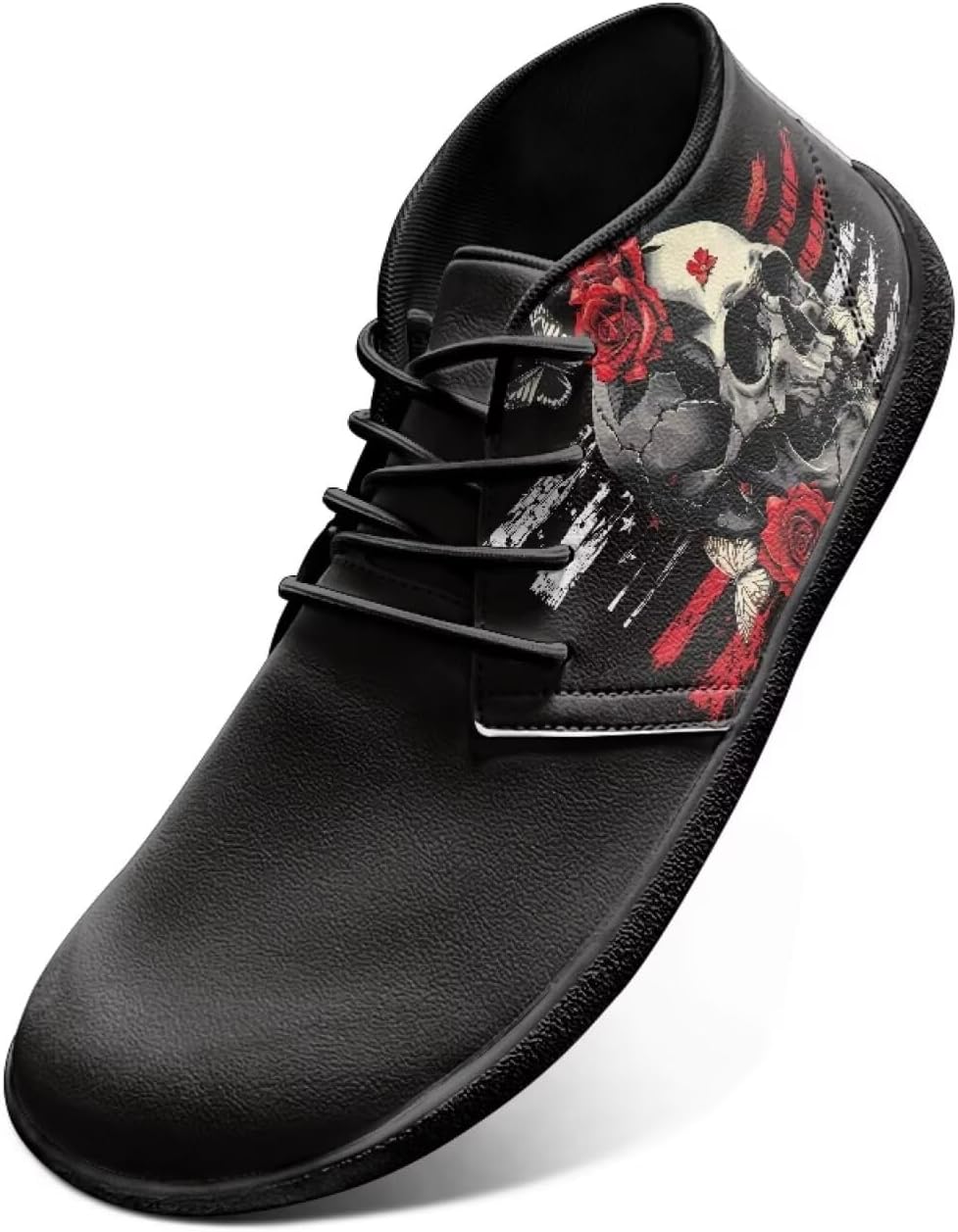 Мужские готические кроссовки Jeiento с черепом, широким носком, модель Barefoot, с равной подошвой и повседневным стилем, Rose Skull Usa Flag
Мужские готические кроссовки Jeiento с черепом, широким носком, модель Barefoot, с равной подошвой и повседневным стилем, Rose Skull Usa Flag