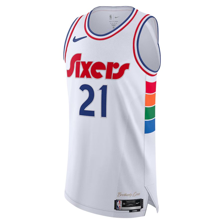 Футболка Philadelphia 76ers 2024/25 City Edition мужская Dri FIT NBA Swingman Nike, белый
Футболка Philadelphia 76ers 2024/25 City Edition мужская Dri FIT NBA Swingman Nike, белый