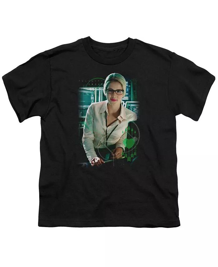 Футболка с коротким рукавом Felicity Smoak для мальчиков Arrow, черный 
Футболка с коротким рукавом Felicity Smoak для мальчиков Arrow, черный