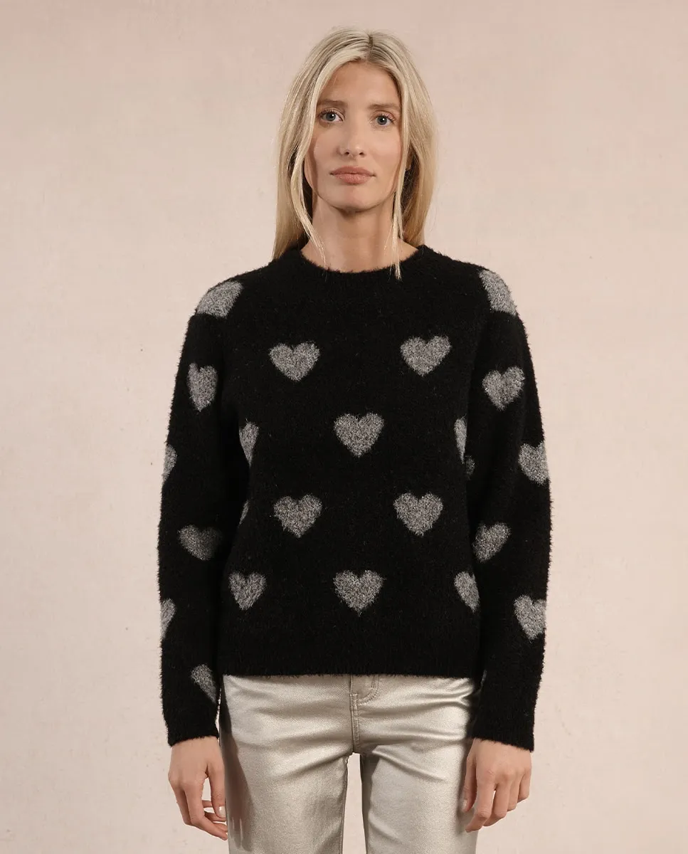 Женский свитер с длинным рукавом с деталями в виде сердечек Molly Bracken, черный
Женский свитер с длинным рукавом с деталями в виде сердечек Molly Bracken, черный