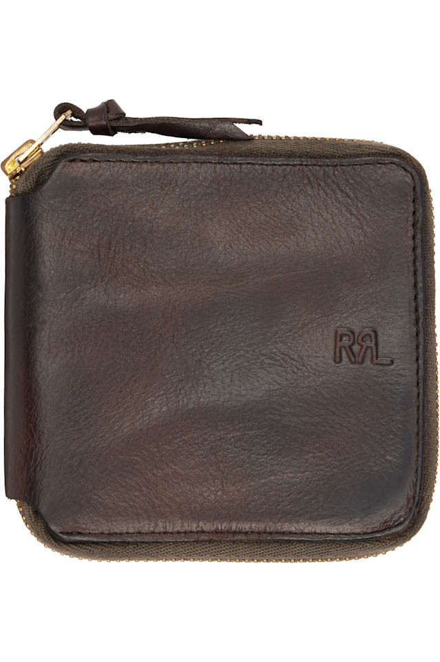 Rrl Коричневый кожаный кошелек на молнии
Rrl Коричневый кожаный кошелек на молнии