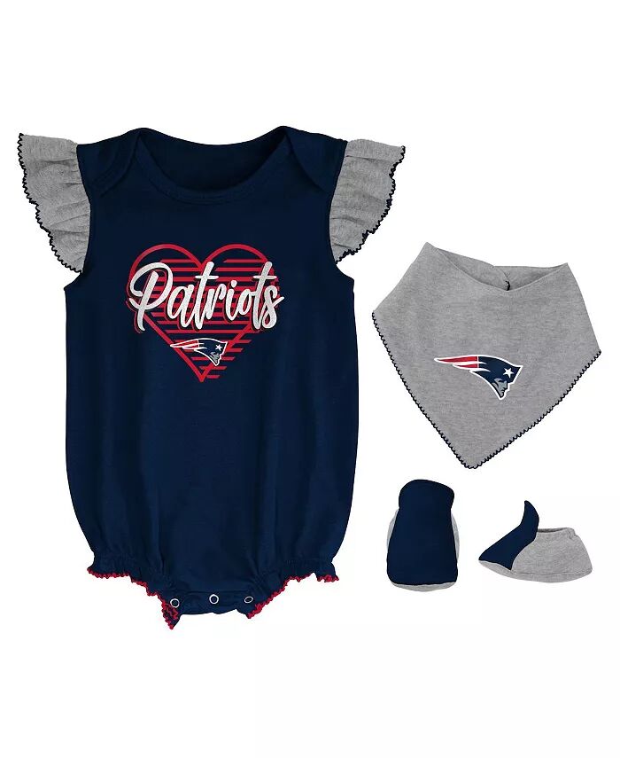 Комплект боди New England Patriots All The Love для новорожденных и младенцев, темно-синий, меланжевый, с нагрудником и пинетками Outerstuff
Комплект боди New England Patriots All The Love для новорожденных и младенцев, темно-синий, меланжевый, с нагрудником и пинетками Outerstuff